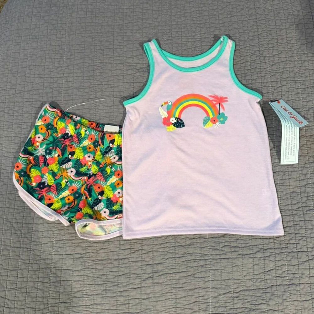 Cat and Jack Girls size 6 pajama set New